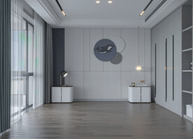 现代卧室背景墙