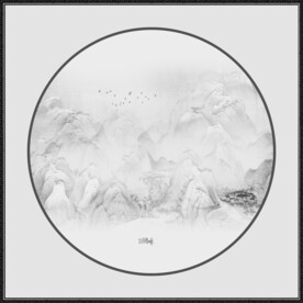 圆形山水画