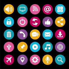 手机网页相关平面图标