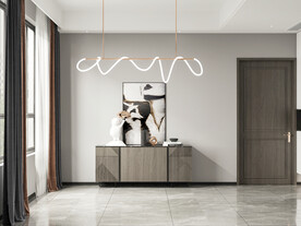 现代简约餐厅背景墙