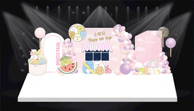 角落生物宝宝宴 粉色宝宝宴设计