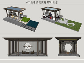 住宅区庭院廊架