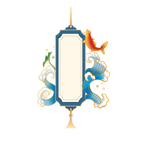 中国风锦鲤挂件背景