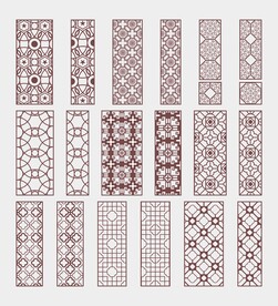 中式矢量雕花花纹