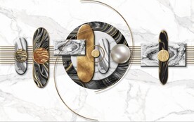 北欧风抽象立体几何电视背景墙