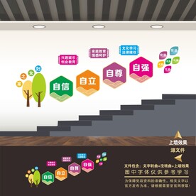 妇女之家楼梯楼道文化墙 