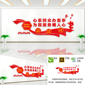 心系群众办实事文化墙