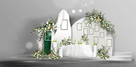 白绿小清新展示区