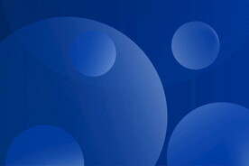 圆形线条蓝色科技背景年会展板