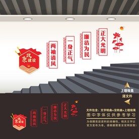 廉政文化楼梯文化墙