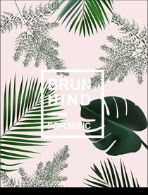 ins风写真唯美树叶海报封面