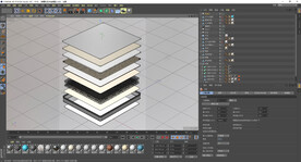 弹簧乳胶床垫模型