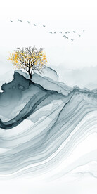 简约 最新山水玄关 TIF分层