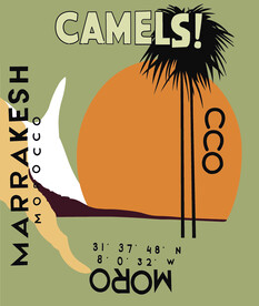 方巾 海岛 落日