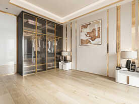 现代轻奢卧室场景3D空景