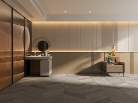 现代轻奢卧室背景墙