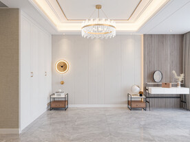 现代极简卧室背景墙