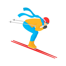 北京冬奥运的滑雪运动员场景套图