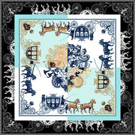 大牌  方巾  数码印花  