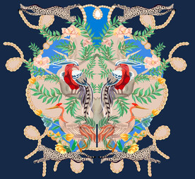 大牌  方巾  数码印花