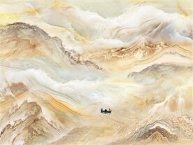 晶瓷画山水风景大理石纹