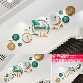 廉政宣传楼梯文化墙