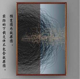 光影抽象线条装饰无框画