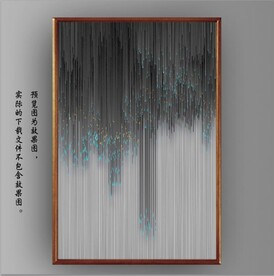 抽象黑色条纹玄关装饰画