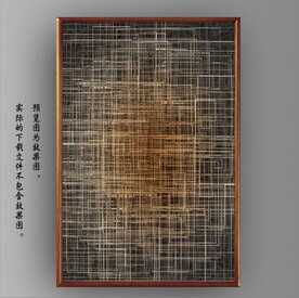 光影抽象线条装饰无框画