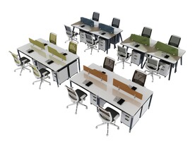 办公工位3d模型