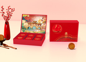 单层六粒装内多层立体月饼包装盒