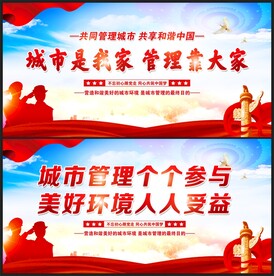 城市管理展板