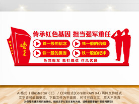 四铁部队文化墙