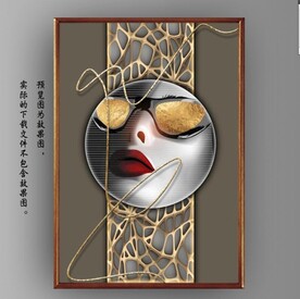 抽象时尚美女玄关装饰画