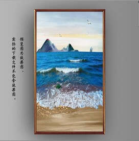北欧风油画大海海景装饰画