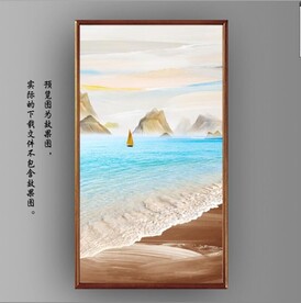 北欧风油画大海海景装饰画