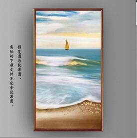 北欧风油画大海海景装饰画