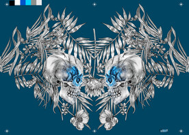 骷颅头服装印花