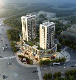 商住楼鸟瞰效果图