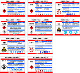 乙醇甲醛机油切削职业危害告知卡