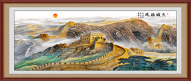 金色长城国画
