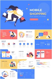 电子商务在线购物动态ppt模板