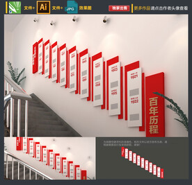 党建楼梯文化墙