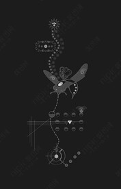 蜂王座纹身抽象几何