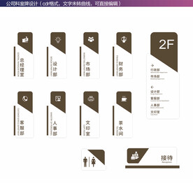 公司科室牌模板