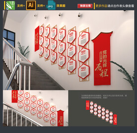 党建楼梯文化墙