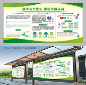 世界水日节约用水展板挂画单页