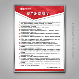 档案室安全消防制度单页挂画灯箱