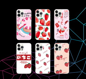 草莓 手机壳图案