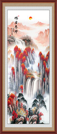 旭日东升国画